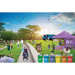 MOJO - Earth Day Celebration at the Park Floor Puzzle - Multi