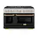 Front. ZLINE - ZLINE Autograph 48 in. Paramount Gas Range with Bronze Accents (SGRSZ-BLM-48-CB) - Black.