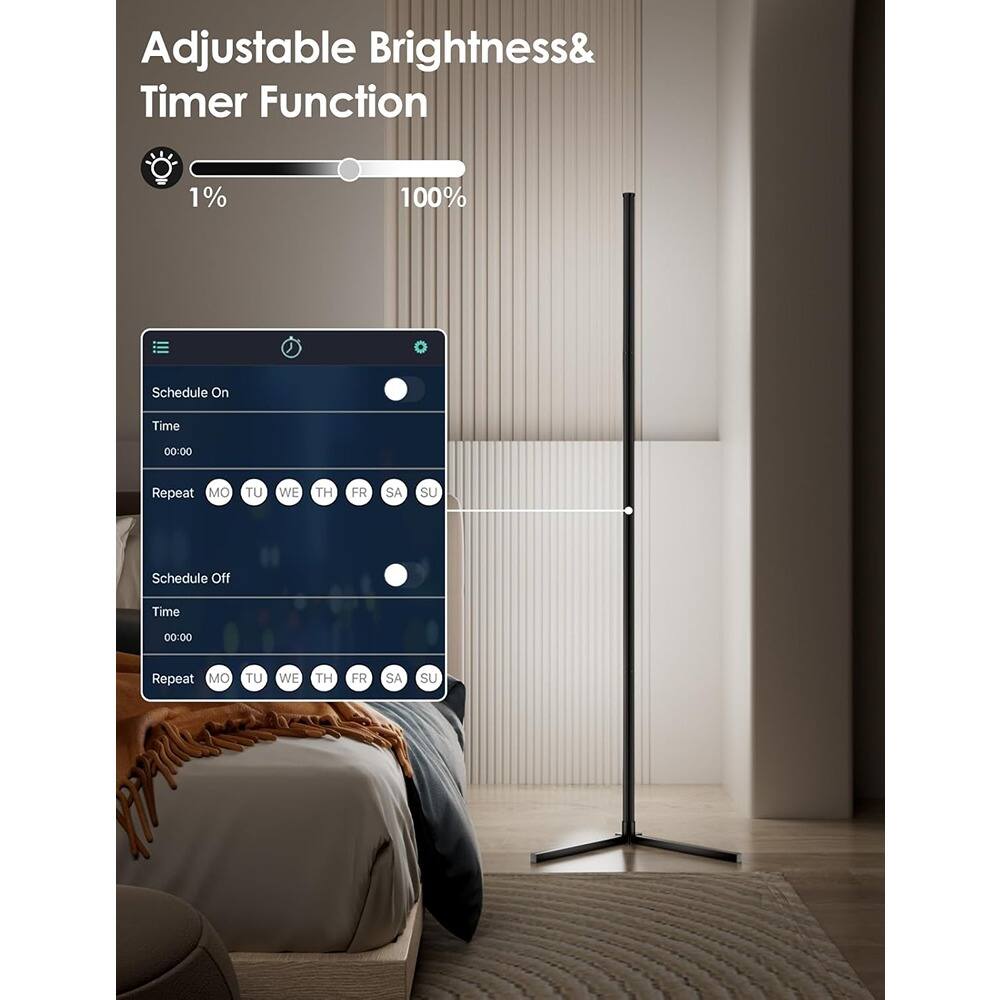 Adjustable Brightness & Timer Function

1% 100%

Schedule On
Time 00:00
Repeat MO TU WE TH FR SA SU

Schedule Off
Time 00:00
Repeat MO TU WE TH FR SA SU