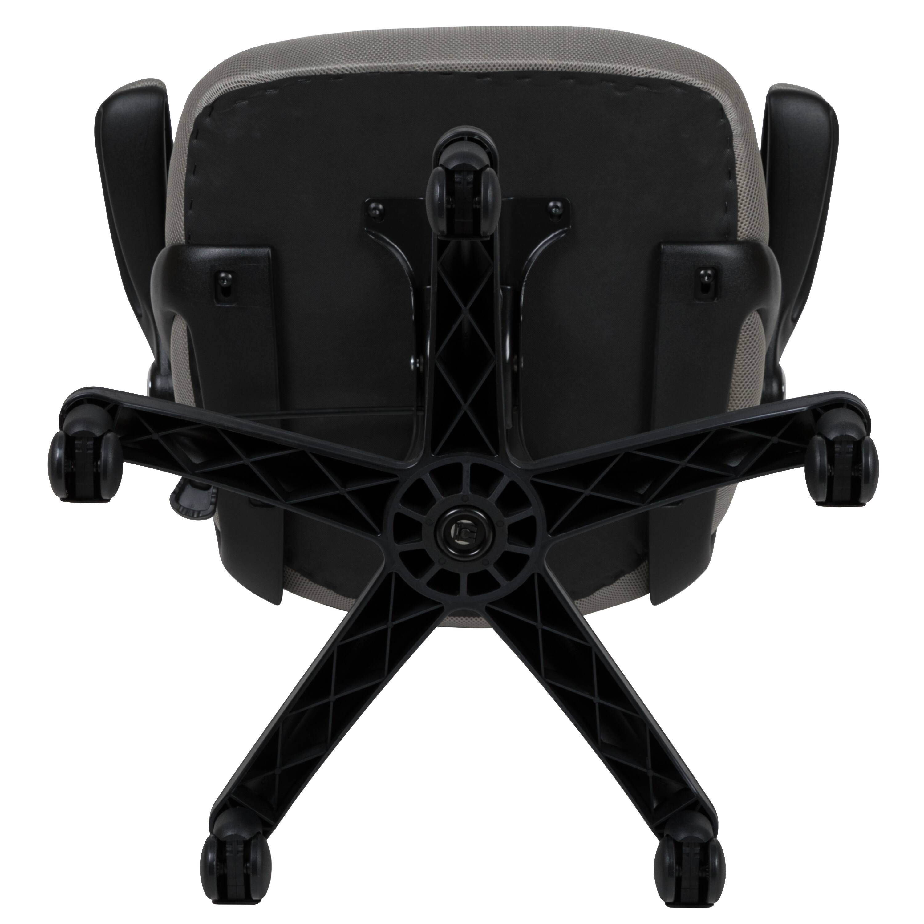 Alt View 9. Emma + Oliver - High Back Mesh Ergonomic Office Chair with Flip-up Arms - Light Gray.