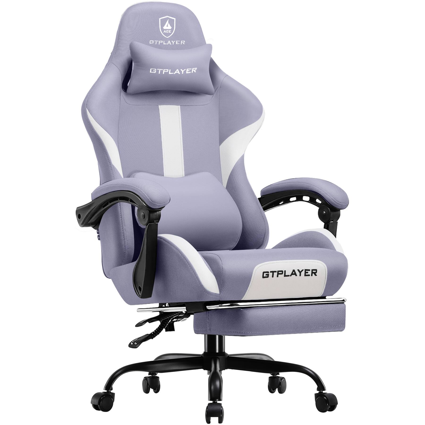 GTPlayer - Gaming Chair Breathable Fabric Ergonomic Computer Desk Chair - Purple