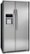 Angle. Frigidaire - Gallery 22.6 Cu. Ft. Counter-Depth Side-by-Side Refrigerator with Thru-the-Door Ice and Water - Stainless steel.