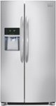 Front. Frigidaire - Gallery 22.6 Cu. Ft. Counter-Depth Side-by-Side Refrigerator with Thru-the-Door Ice and Water - Stainless steel.