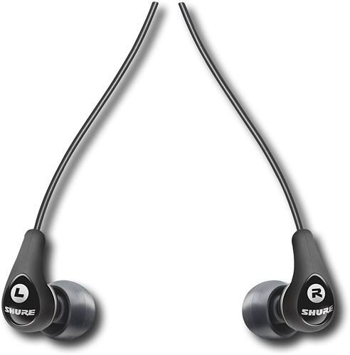 Front Standard. Shure - Sound-Isolating Earphones - Black.