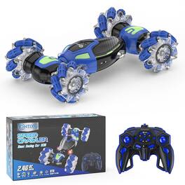 Contixo - SC10 Cobra Speed Crawler RC Stunt Car – 4WD Remote-Controlled with LED Lights & Music - Blue