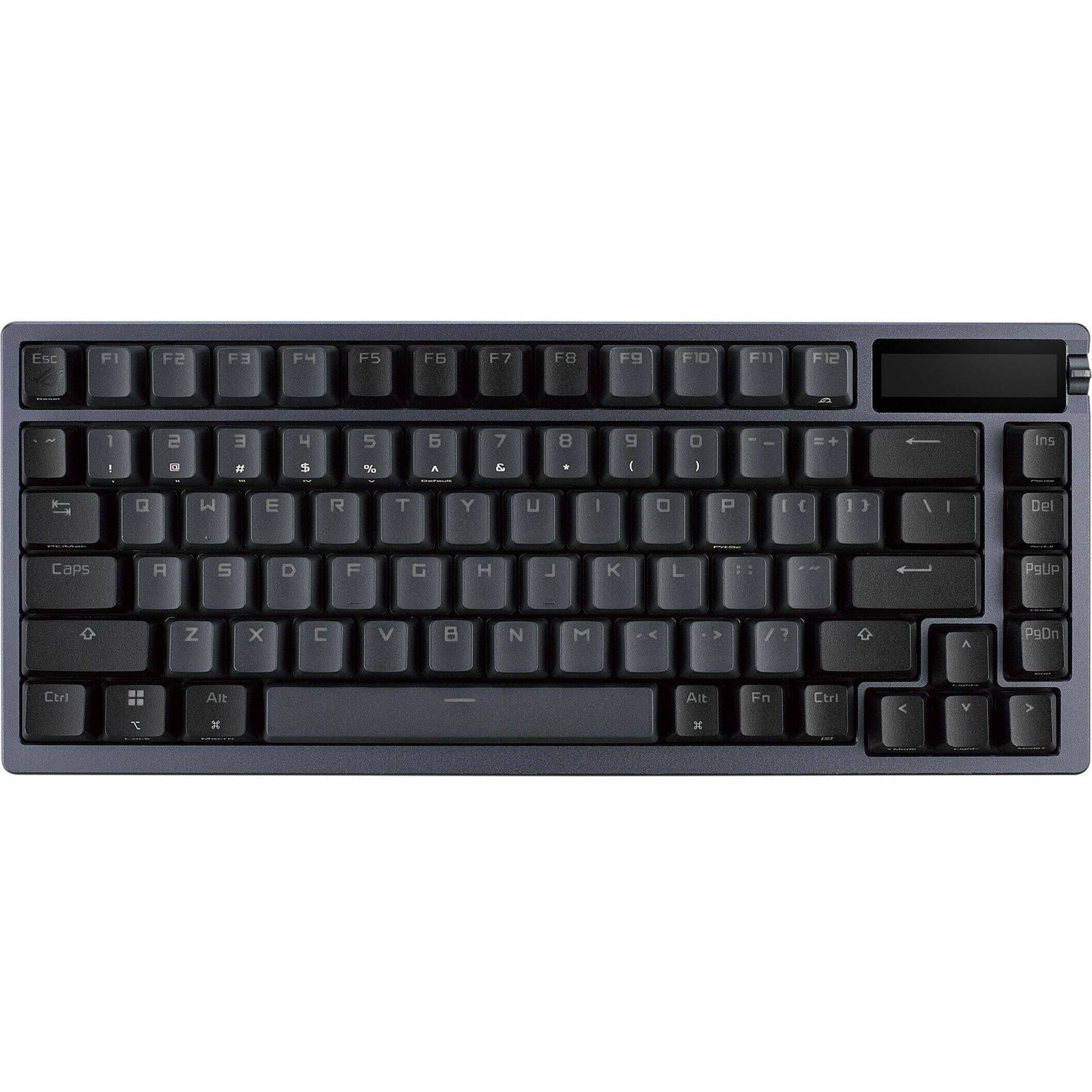 ASUS - Azoth Ergonomic Bluetooth Mechanical Gaming Keyboard with OLED Display - Black