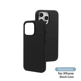 Qixxronics - for iPhone 14 Pro Silicone Case Shock-Absorbent Protective Phone Cover Mobile Cellphone Case - Black