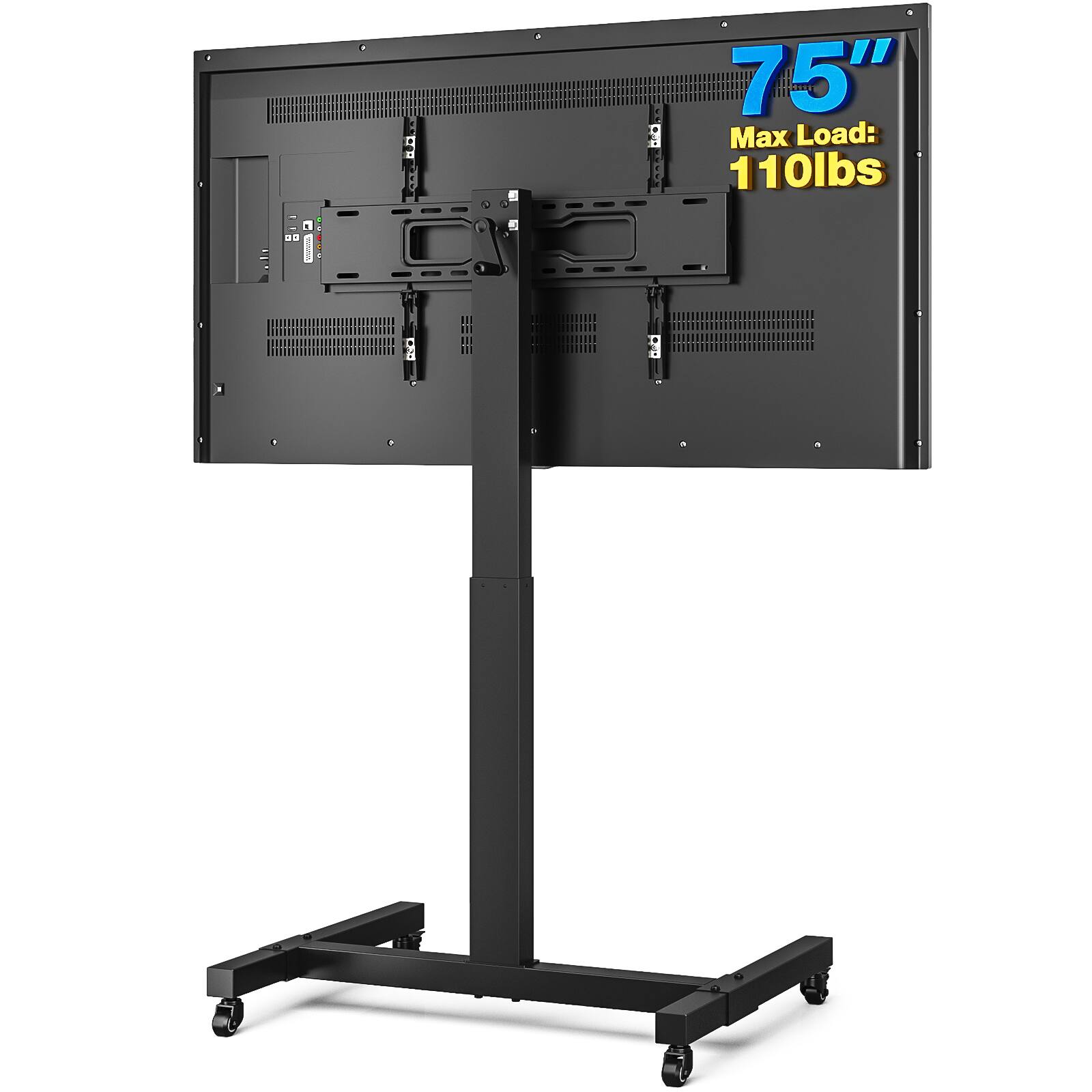 Rfiver Suitable for 32 75 inch floor standing mobile TV stands Black ...