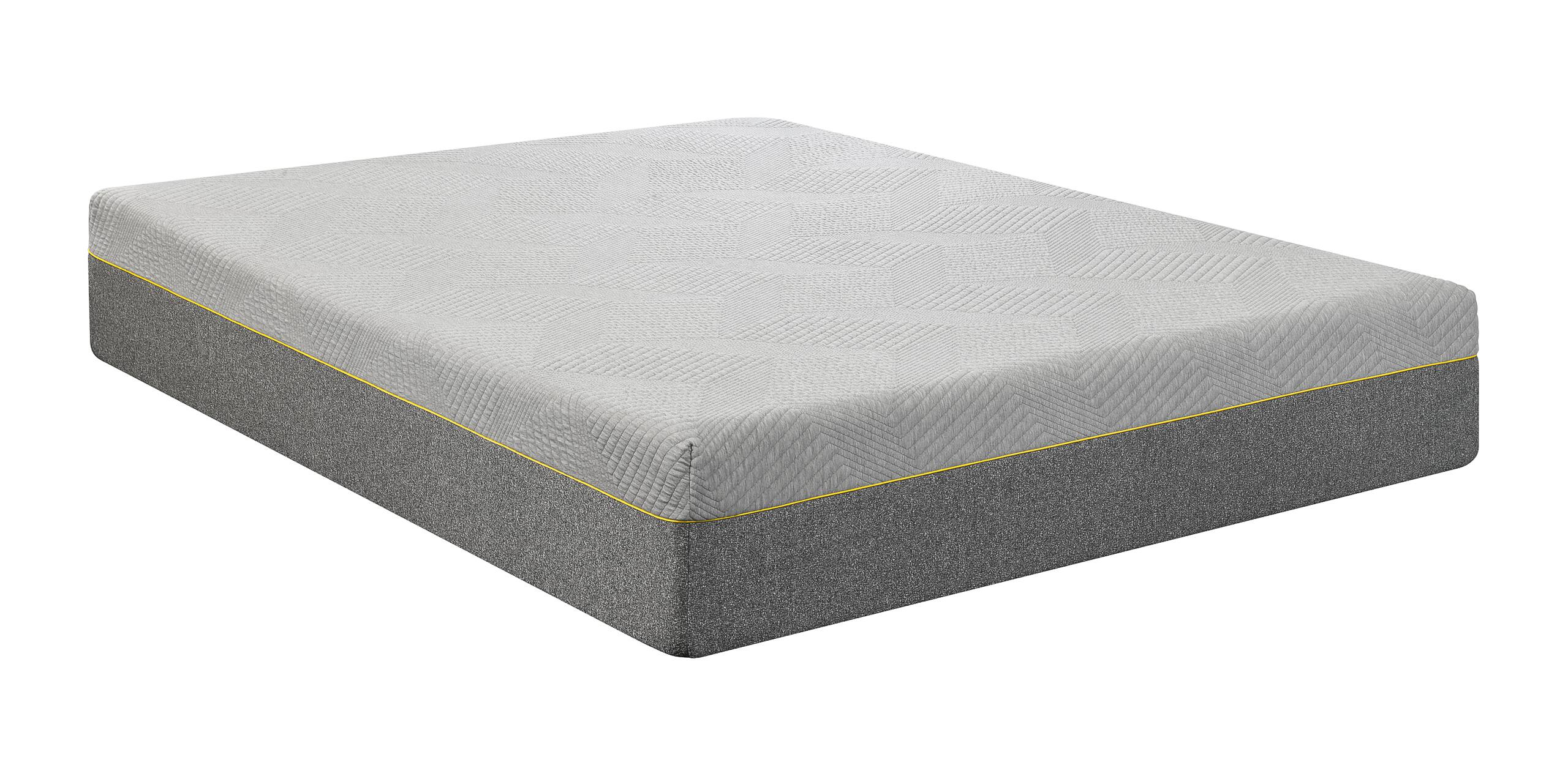 Left. Bestier - 12 Inch Full Size Gel Memory Foam Mattress, Breathable Design, High-Density Pressure Relief Support - Grey.