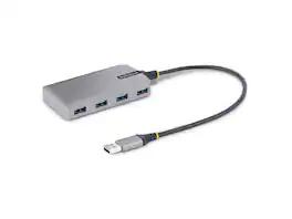Startech - StarTech.com 4-Port USB 3.0 Hub, 5Gbps, Bus Powered, 1ft Cable, USB-A to 4x USB-A, Portable Desktop/Laptop Expansion Hub