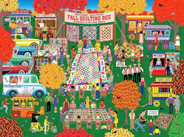 Cra-Z-Art - Quilting in the Square 1000 Piece Jigsaw Puzzle - Multi-Color