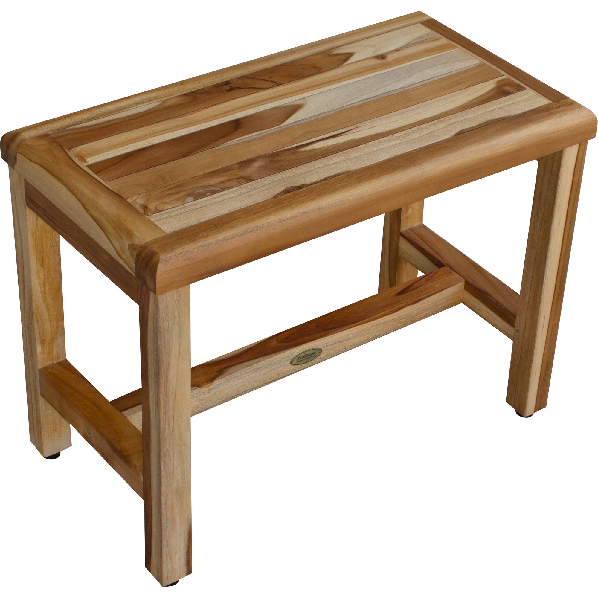 Back. EcoDecors - EcoDecors EarthyTeak Classic 24" Teak Shower Bench - EarthyTeak.