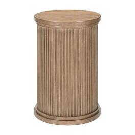 Liberty Furniture Industries - Haven Hills Round Chairside Table for Living Room - Birch Wood - Camel Beige