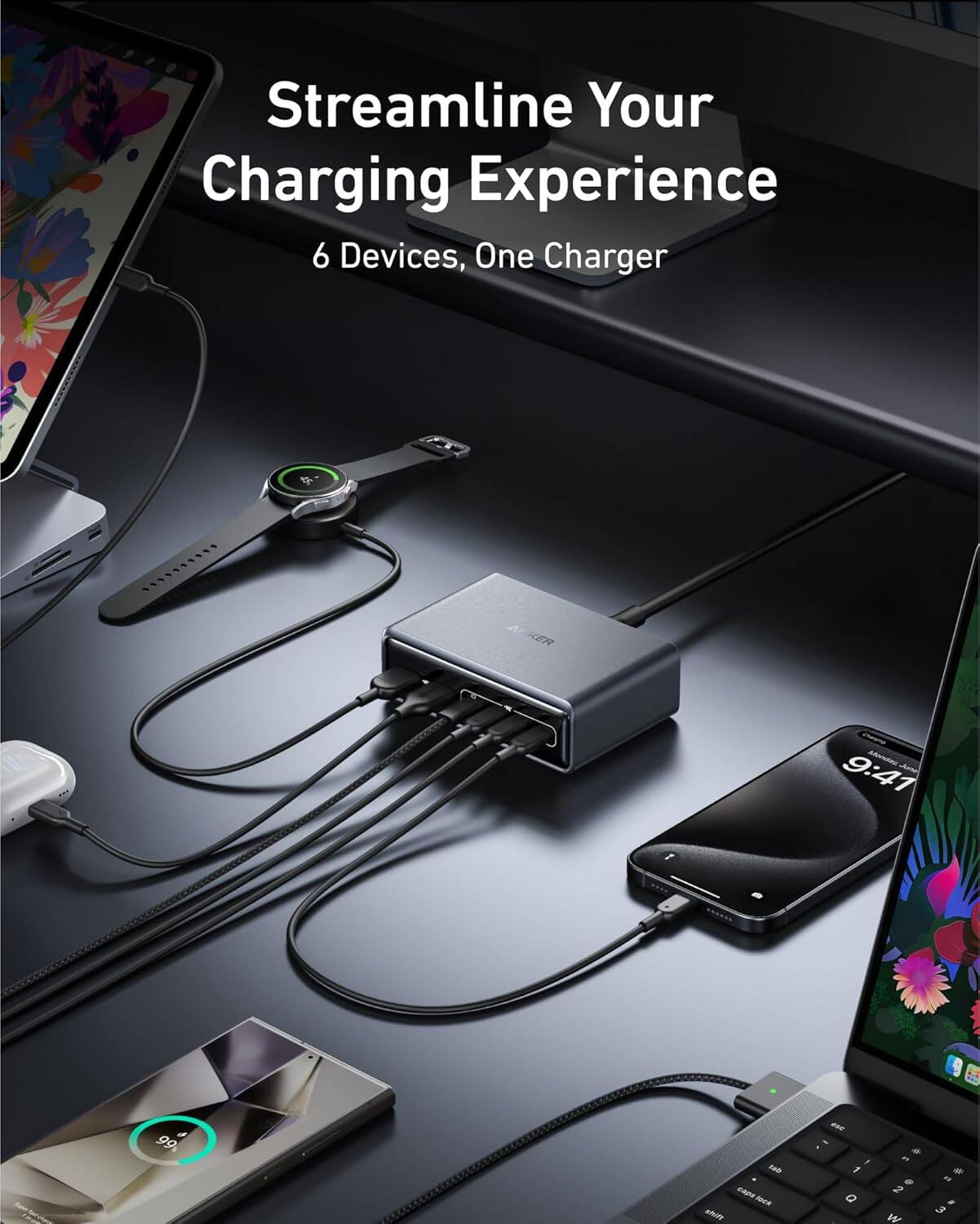 Streamline Your Charging Experience  
6 Devices, One Charger