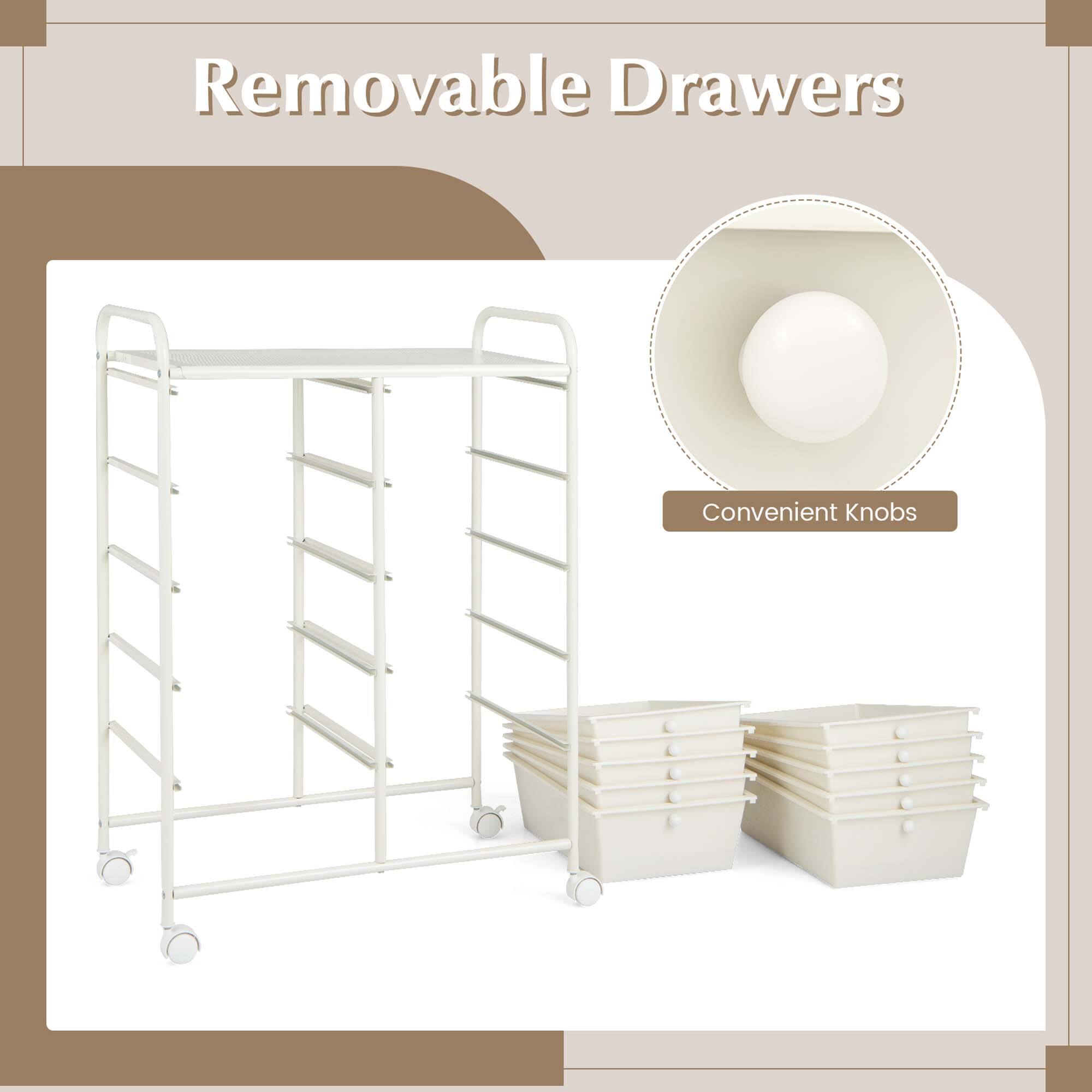 Removable Drawers Convenient Knobs