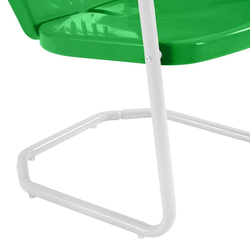 Alt View 8. Crosley Furniture - Griffith 3Pc Retro Outdoor Bistro Set - Bistro Table & 2 Chairs - Kelly Green Gloss.