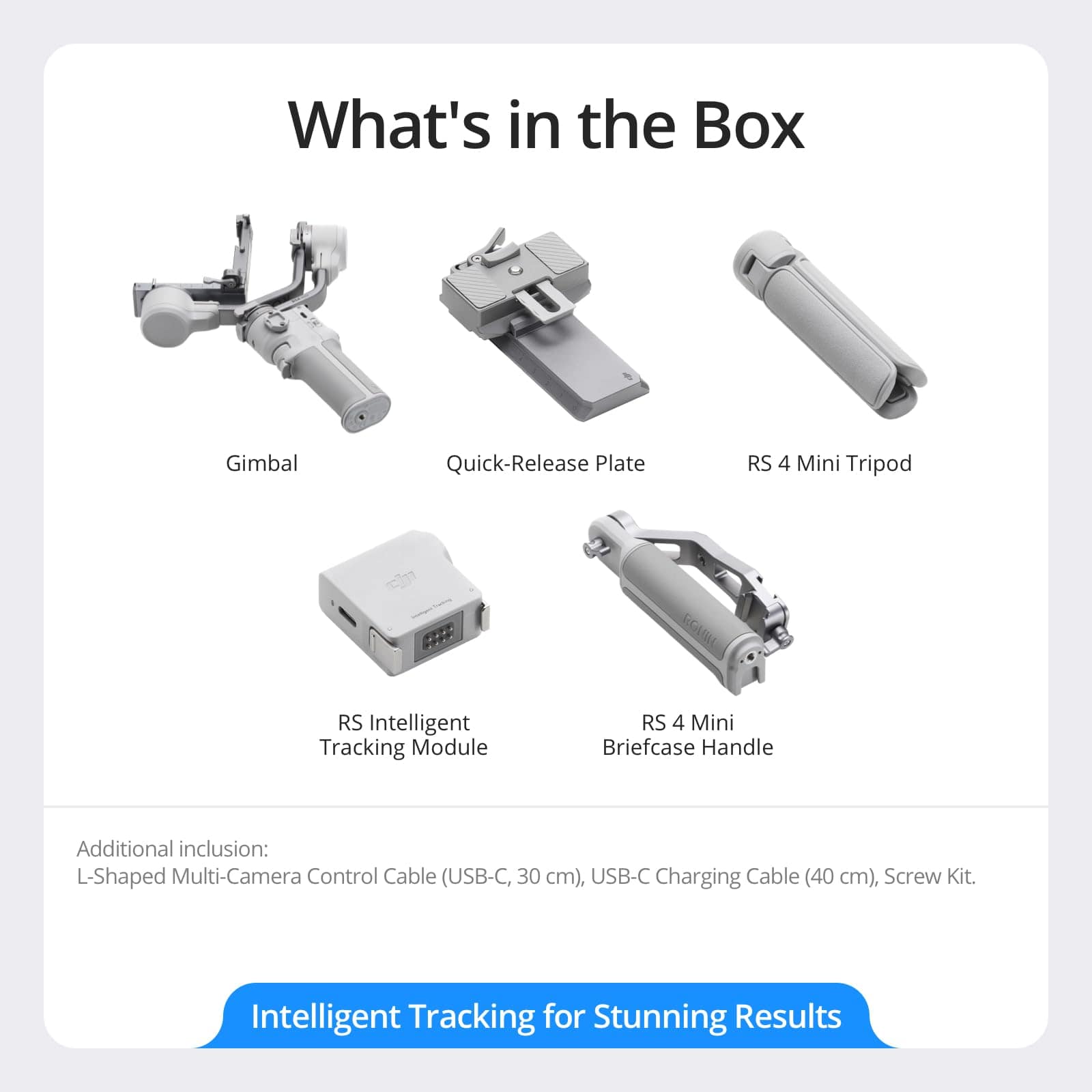 DJI RS4 Mini Combo, Gimbal Stabilizer for Camera, Intelligent