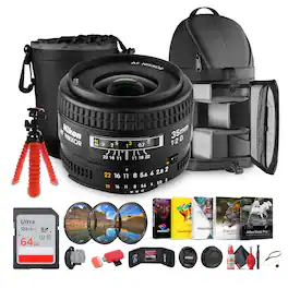 Nikon - AF NIKKOR 35mm f/2D Compact Standard Lens – Lightweight, High Sharpness + More - Black