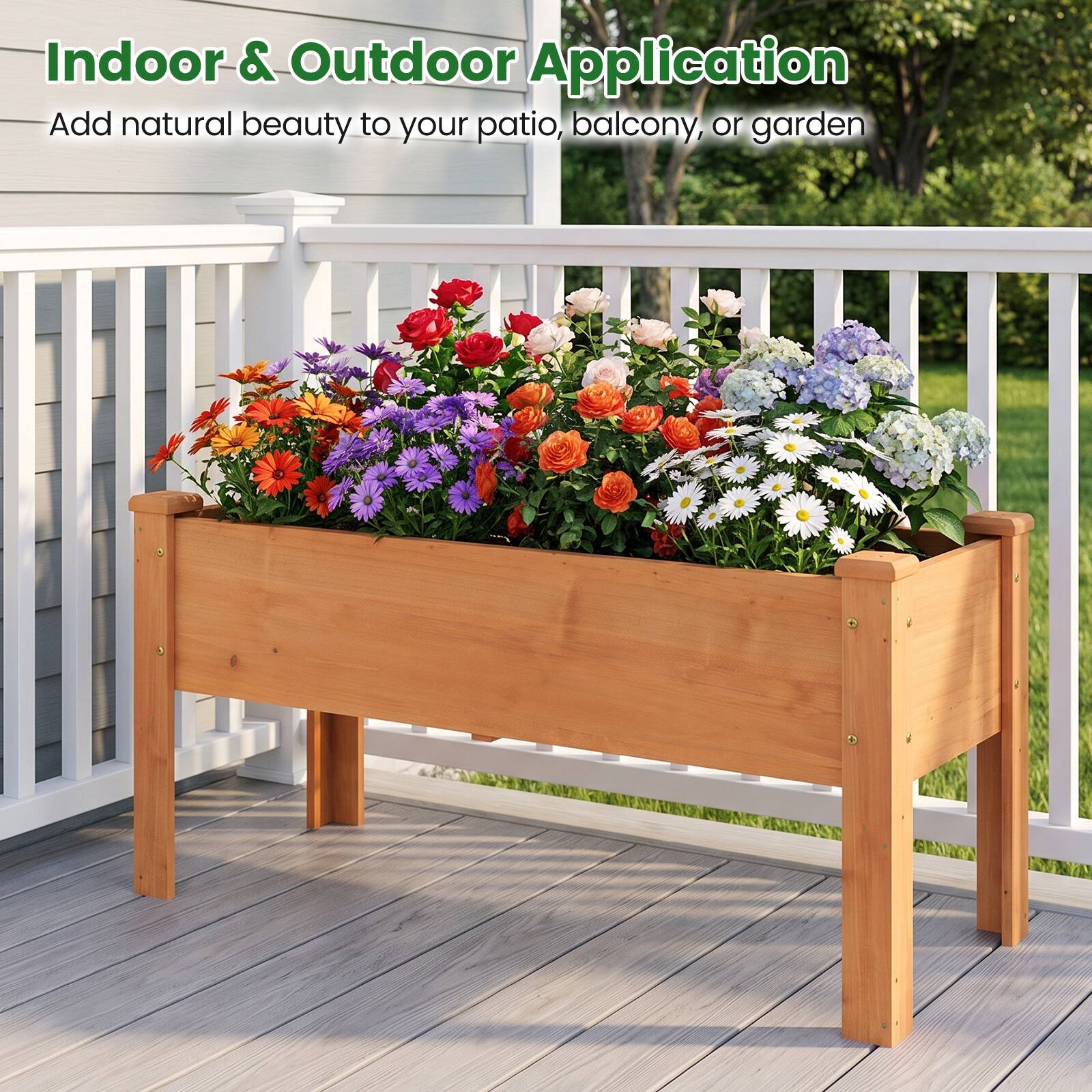 Indoor & Outdoor Application  
Add natural beauty to your patio, balcony, or garden