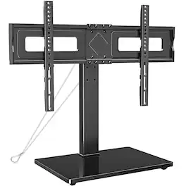 ThinkLink Electronic - Universal Stand Table Top Stands Flat Screen Tvs Height Adjustable Tilt Swivel Mount Tempered Glass Base Hold - Default