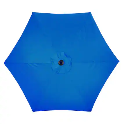 Front. Living Accents - Living Accents Solar LED 9 ft. Tiltable Royal Blue Market Umbrella.