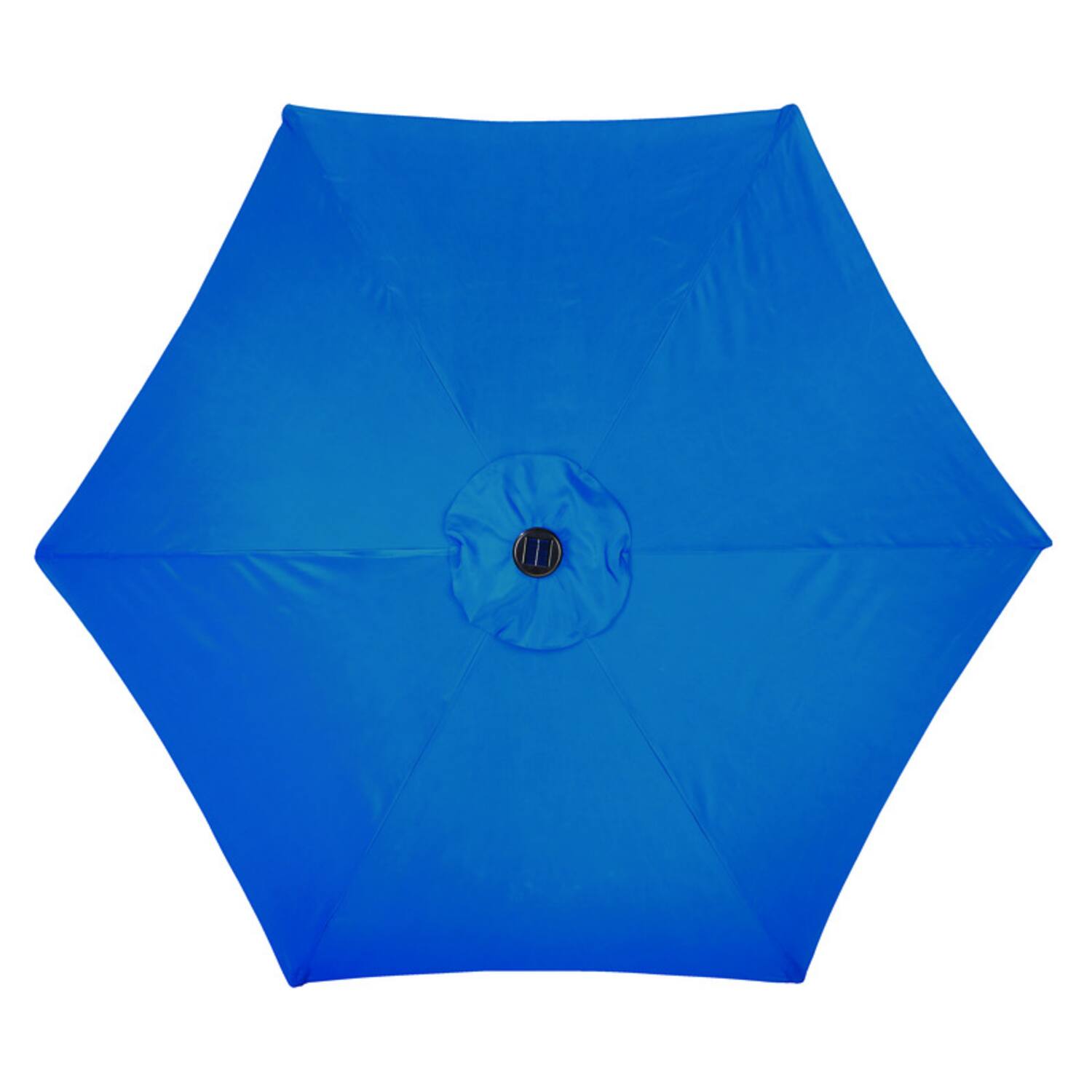 Front. Living Accents - Living Accents Solar LED 9 ft. Tiltable Royal Blue Market Umbrella.