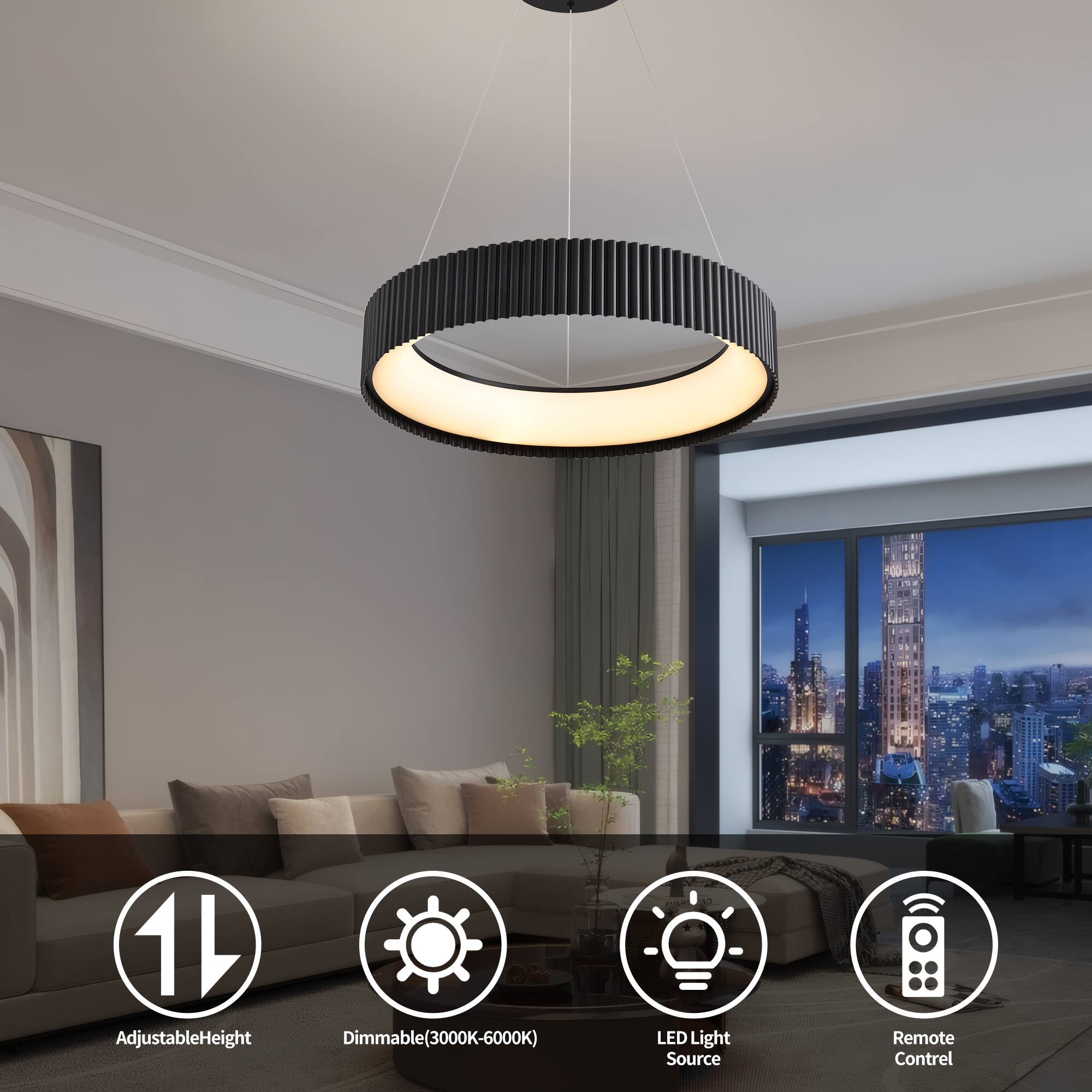 10 Adjustable Height Dimmable (3000K-6000K) LED Light Source Remote Control