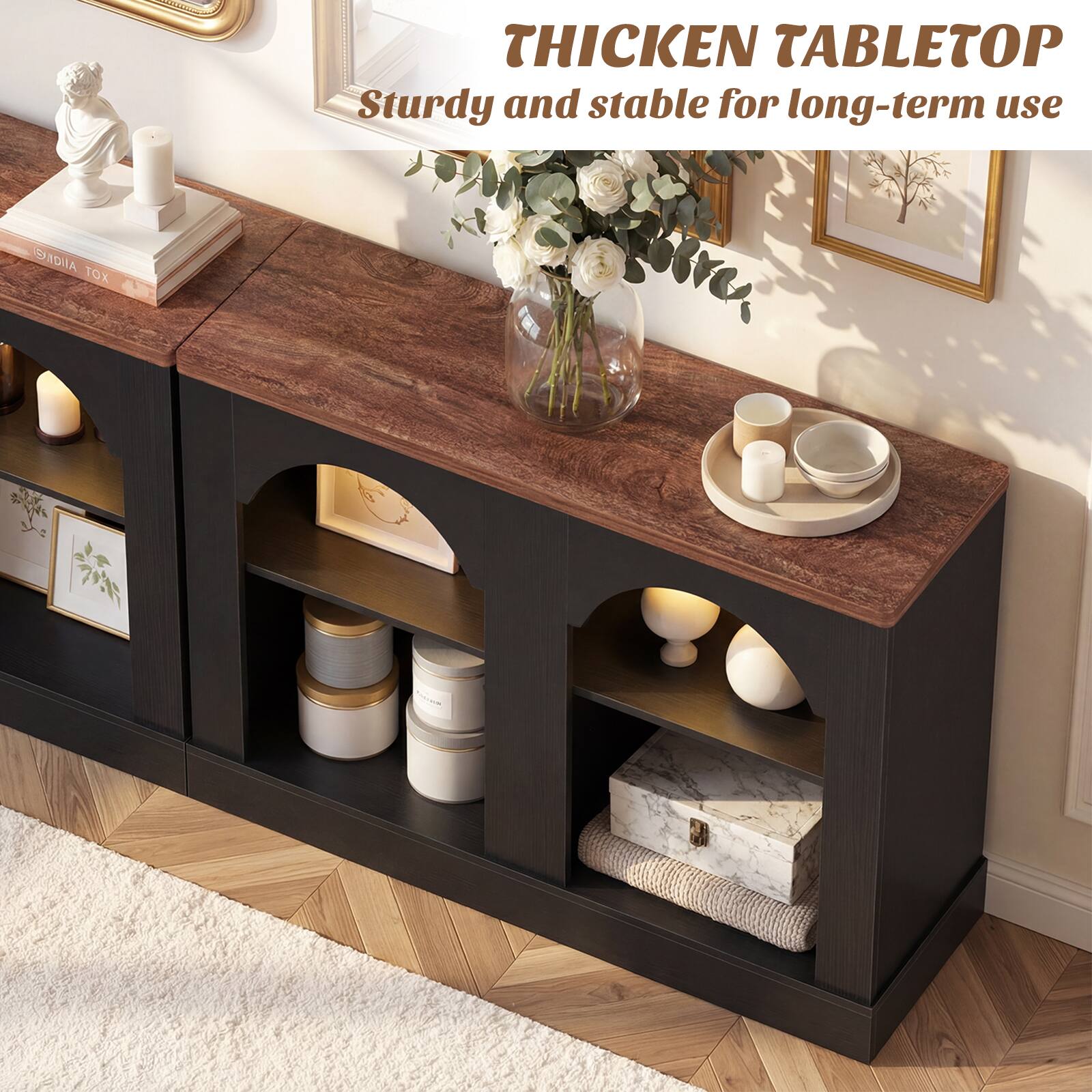 THICKEN TABLETOP  
Sturdy and stable for long-term use