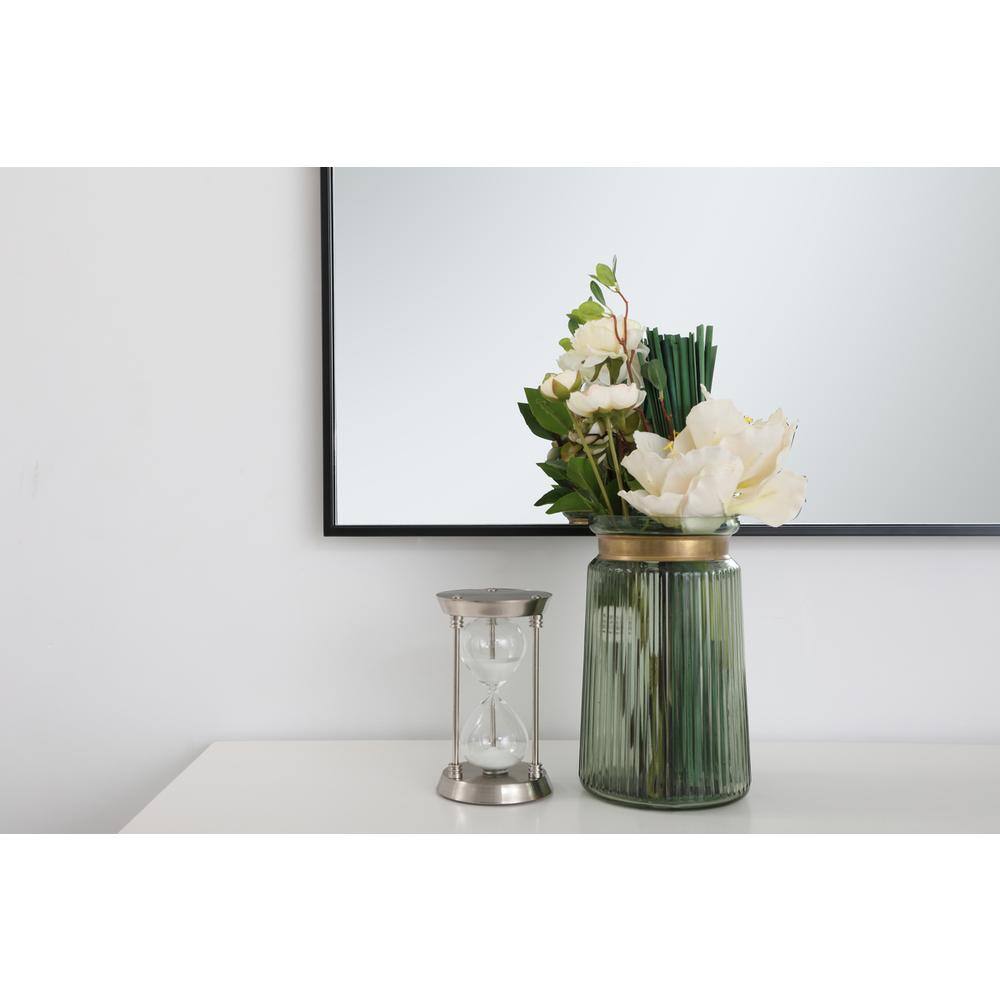 Photo inspiration: Rectangle Mirror Decor Plans Reference: Elegant Decor Metal Frame Rectangle Mirror 24 Inch Black Bg3604863