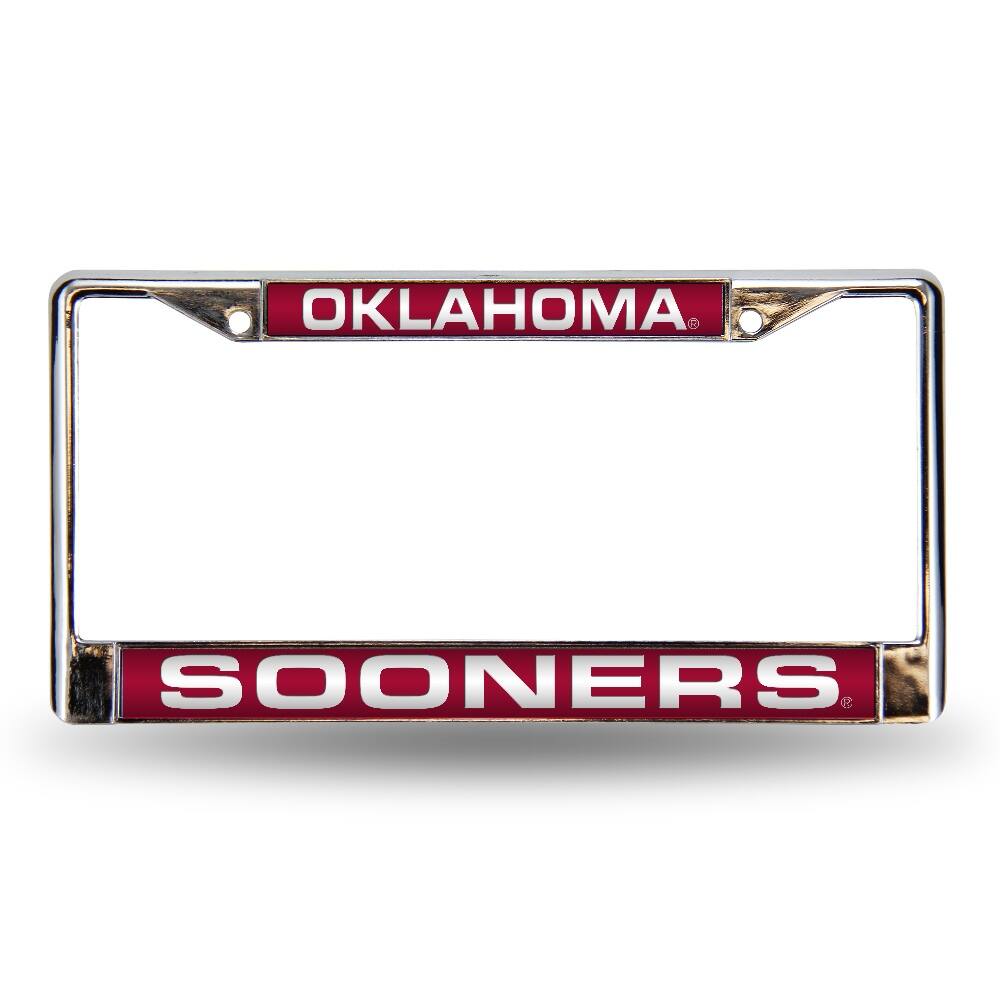 Rico Industries - Oklahoma Sooners Chrome Metal Laser Cut License Plate Frame - Multi