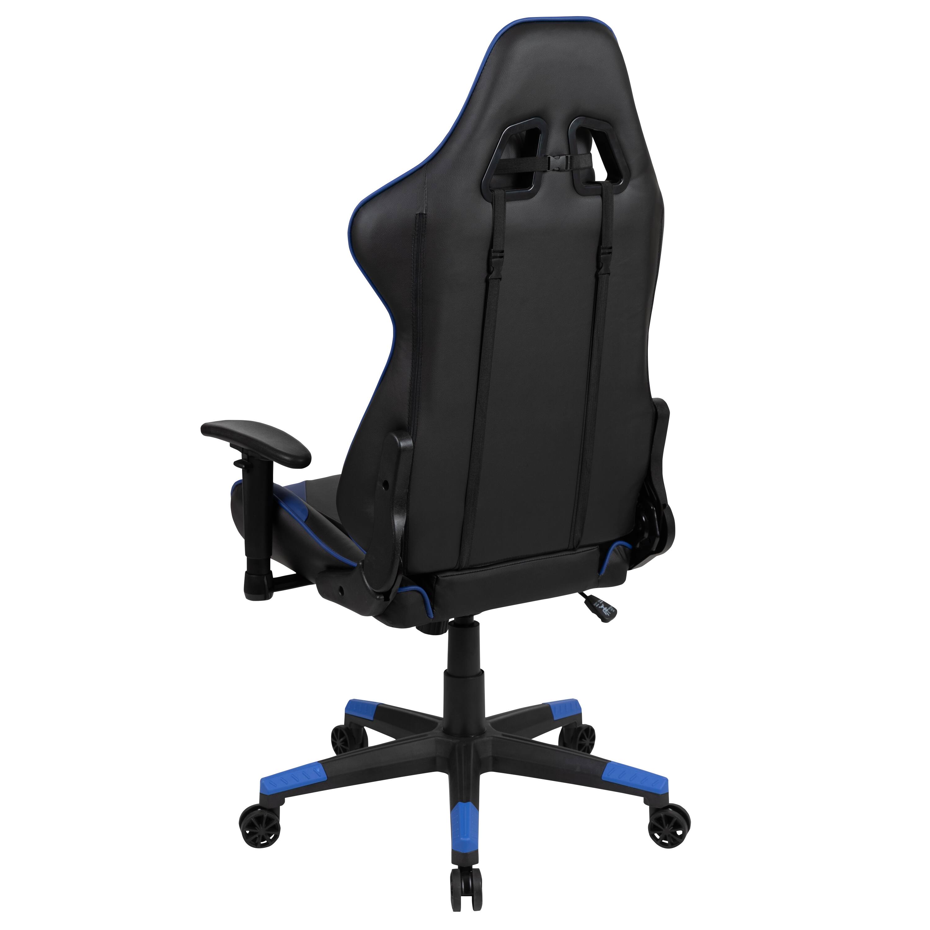 Alt View 5. Emma + Oliver - Z200 Gaming Chair Racing Office Ergonomic Computer PC Chair with Reclining Back - Blue.
