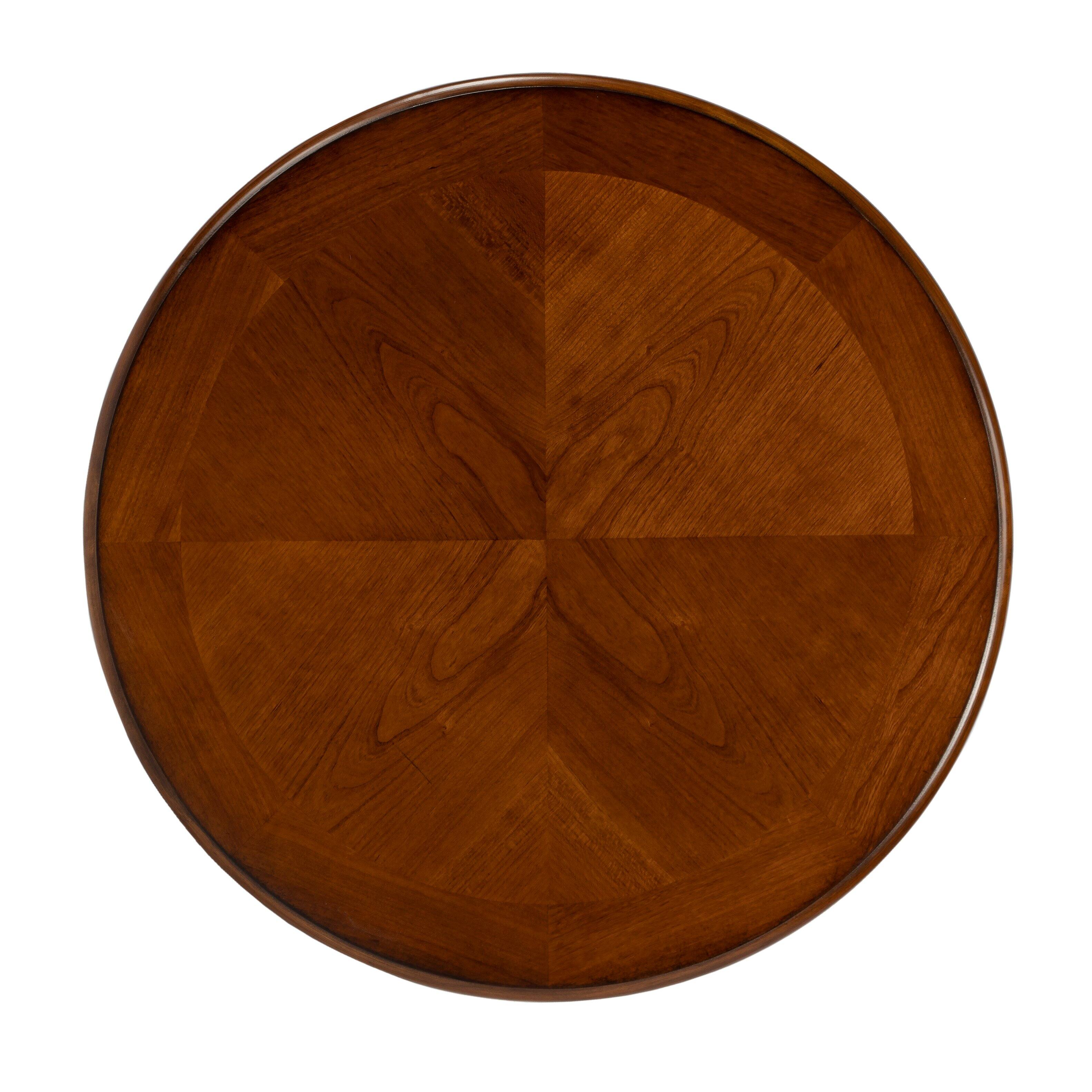 Alt View 5. Butler Specialty - Hellinger 24 in. W Round Wood Tall End Table with Open Shelf - Medium Brown.