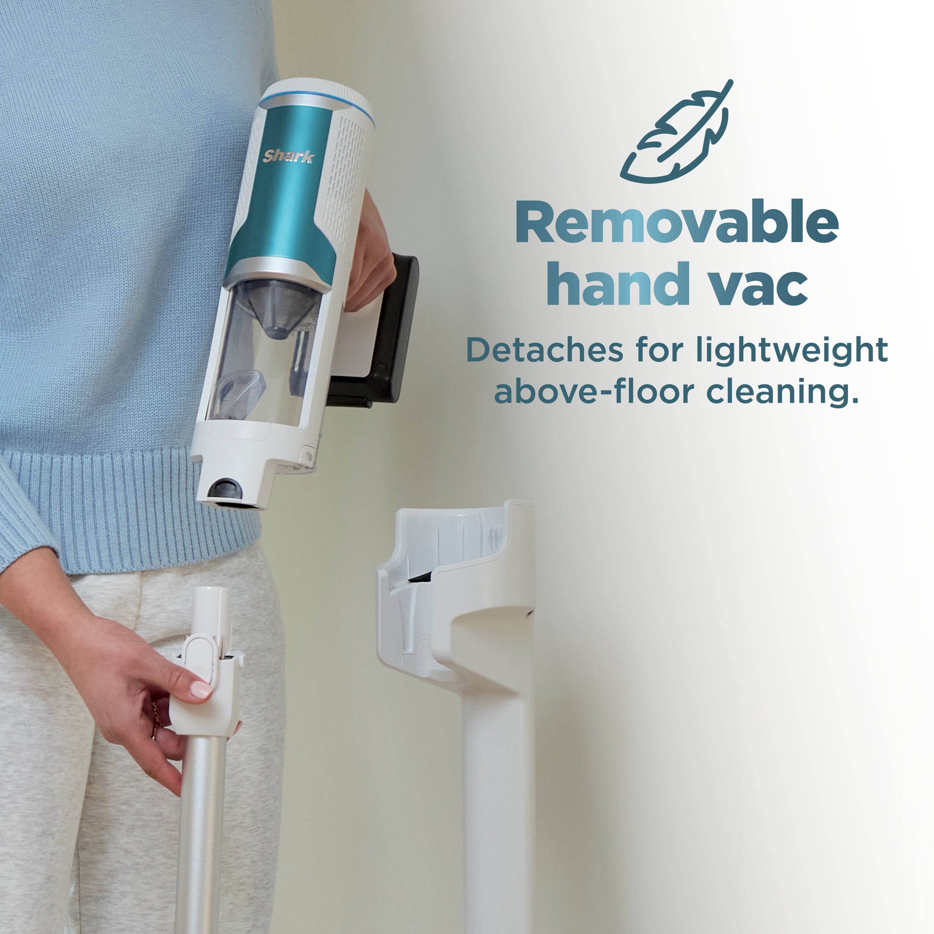 Shark Removable Hand Vac is a lightweight above-floor cleaning device that detaches for easy use.