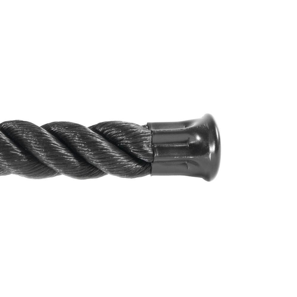 Alt View 3. Power Systems - 15" Single Tricep Rope Attachment with Stopper for Cable Machine Systems - Black.