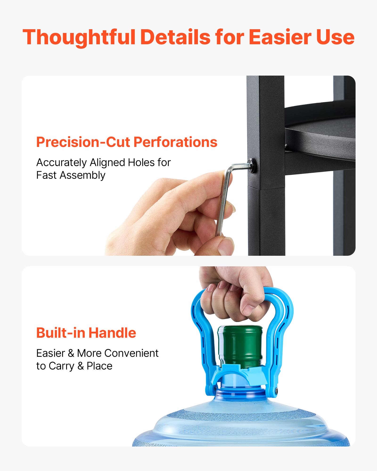 Thoughtful Details for Easier Use

Precision-Cut Perforations
Accurately Aligned Holes for Fast Assembly

Built-in Handle
Easier & More Convenient to Carry & Place