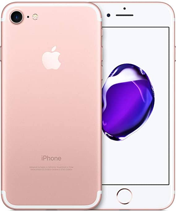 Front. Apple - iPhone 7 A1660 (Fully Unlocked) 128GB - Rose Gold.