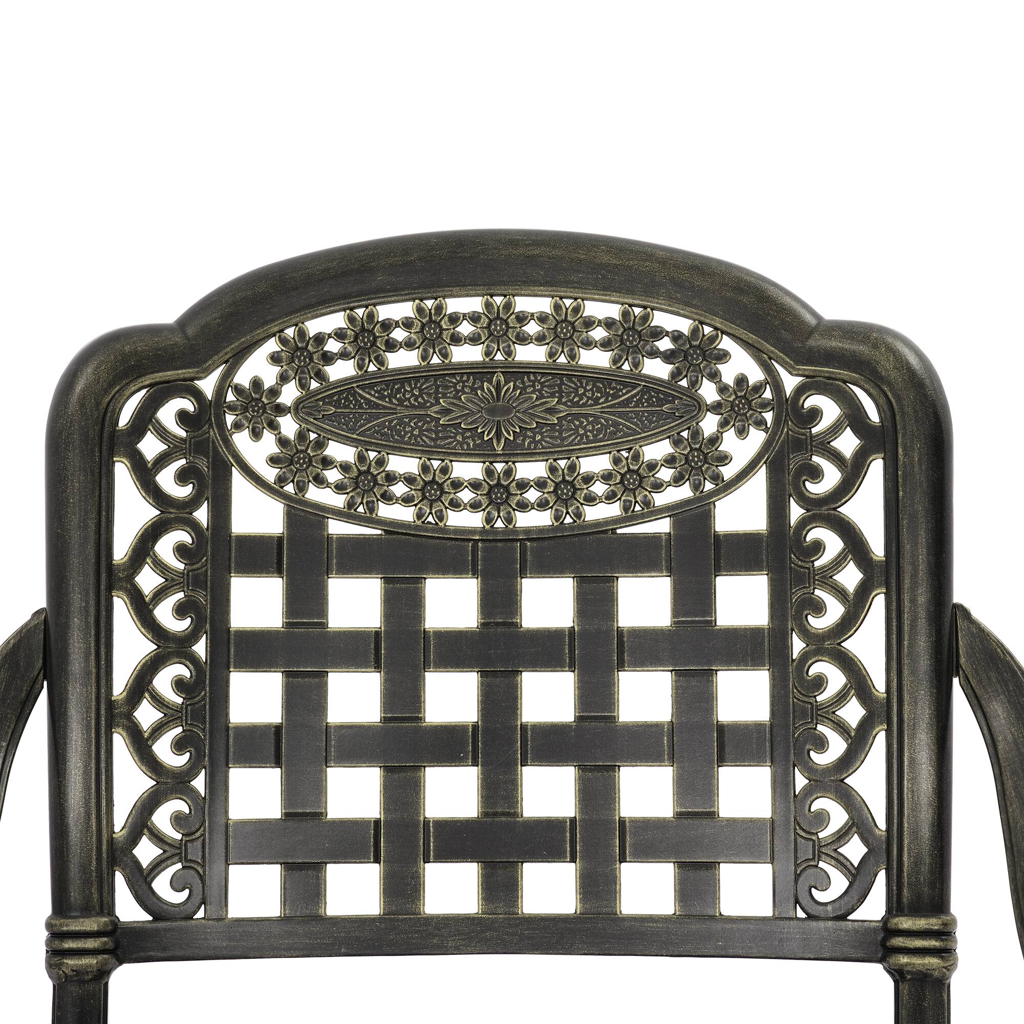 Alt View 1. Mondawe - 2 Piece Cast Aluminum Dining Chair - Bronze.