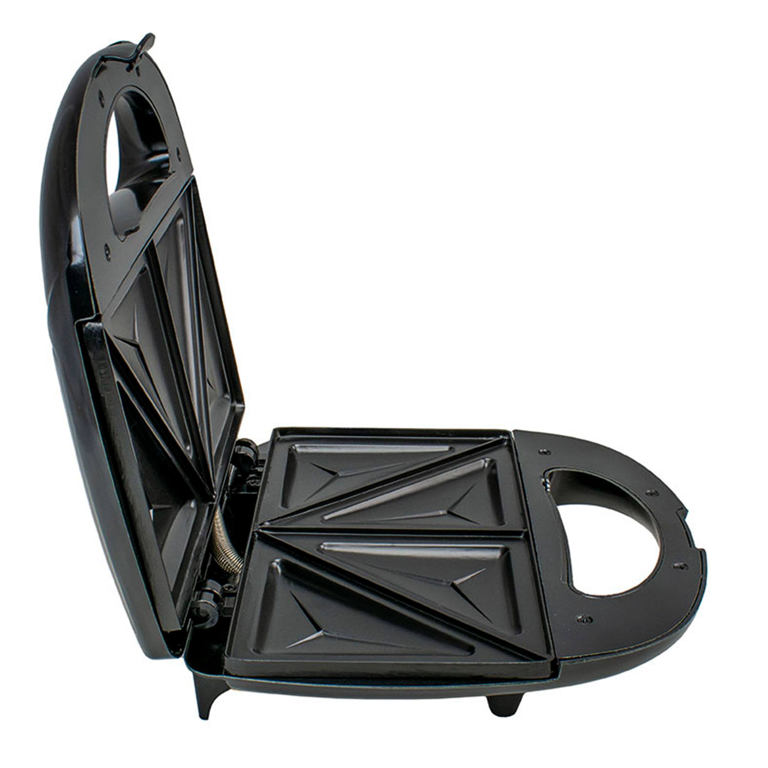 Alt View 2. Brentwood - Brentwood Non Stick Dual Sandwich Maker in Black and Silver - Silver.