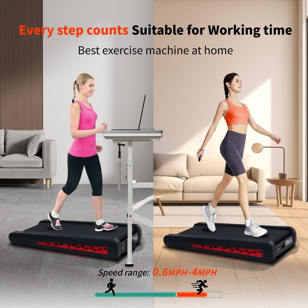 Every step counts  
Suitable for Working time  
Best exercise machine at home  

Speed range: 0.6MPH-4MPH