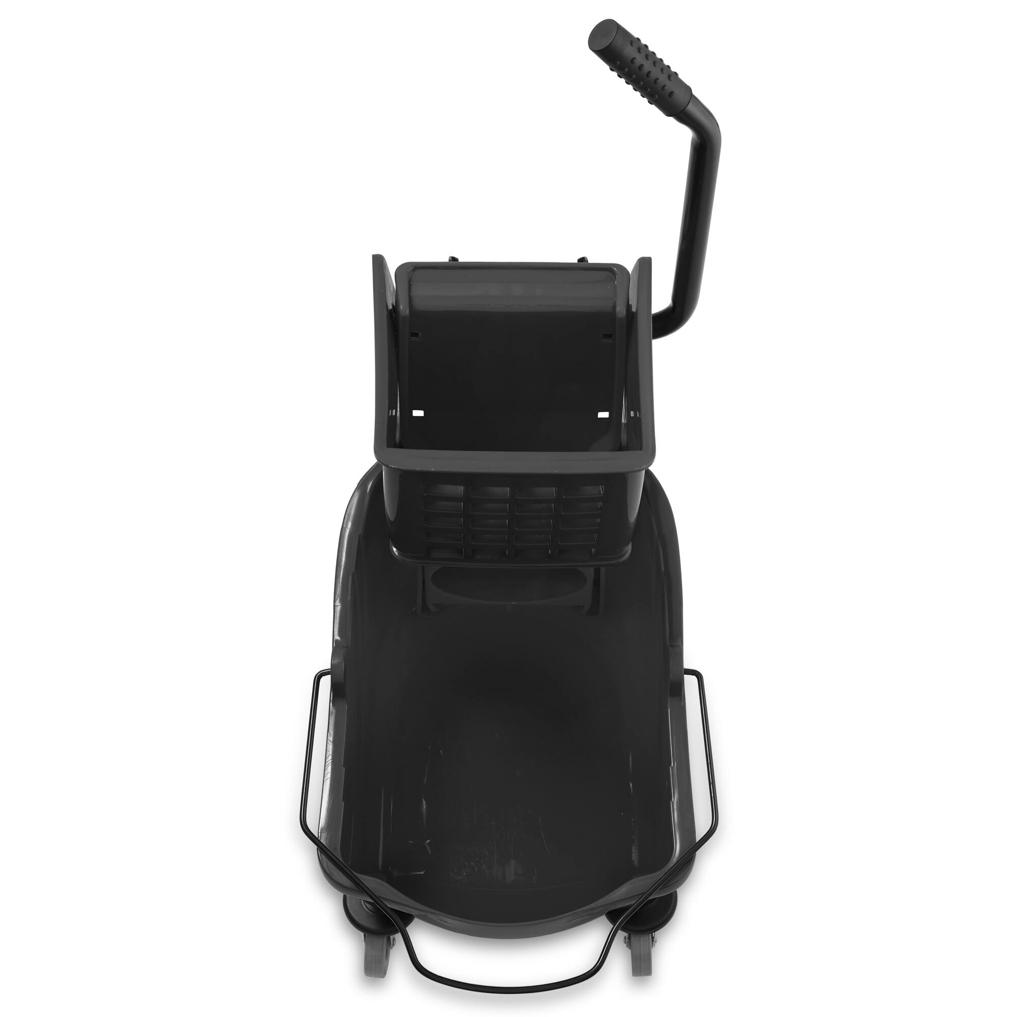 Alt View 2. Dryser - Commercial Mop Bucket with Side Press Wringer - 26 Quart - Black.