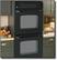 Angle Standard. GE - 27" Built-In Double Convection/Thermal Wall Oven - Black-on-Black.