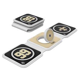 Keyscaper - Chase Young New Orleans Saints 3-in-1 Foldable Charger - White