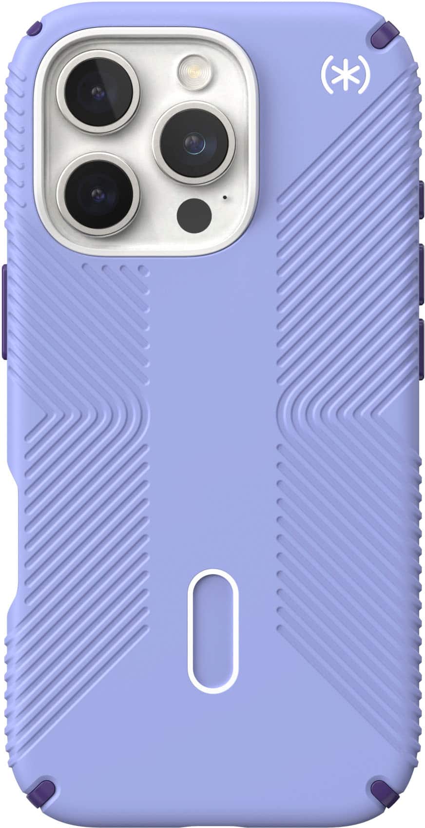 Front. Speck - Presidio2 Grip ClickLock Case with MagSafe for Apple iPhone 16 Pro - Future Lavender.
