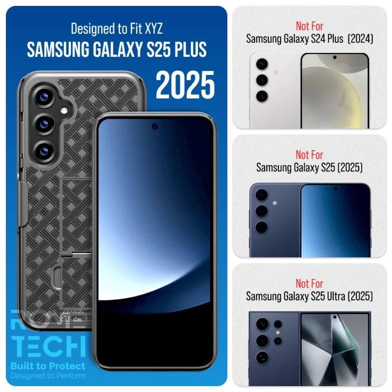 Designed to Fit XYZ  
SAMSUNG GALAXY S25 PLUS 2025  
Not For Samsung Galaxy S24 Plus (2024)  
Not For Samsung Galaxy S25 (2025)  
Not For Samsung Galaxy S25 Ultra (2025)  

12 ROME TECH  
Built to Protect  
Designed to Perform