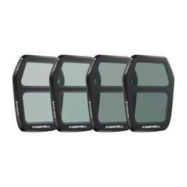 Freewell - Bright Day Split ND/PL Filter Set for DJI Air 3S Drone, 4-Pack
