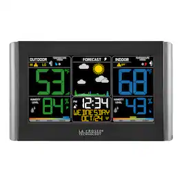 La Crosse Technology - Wireless Digital Color Weather Station with Alerts - Black/Gray