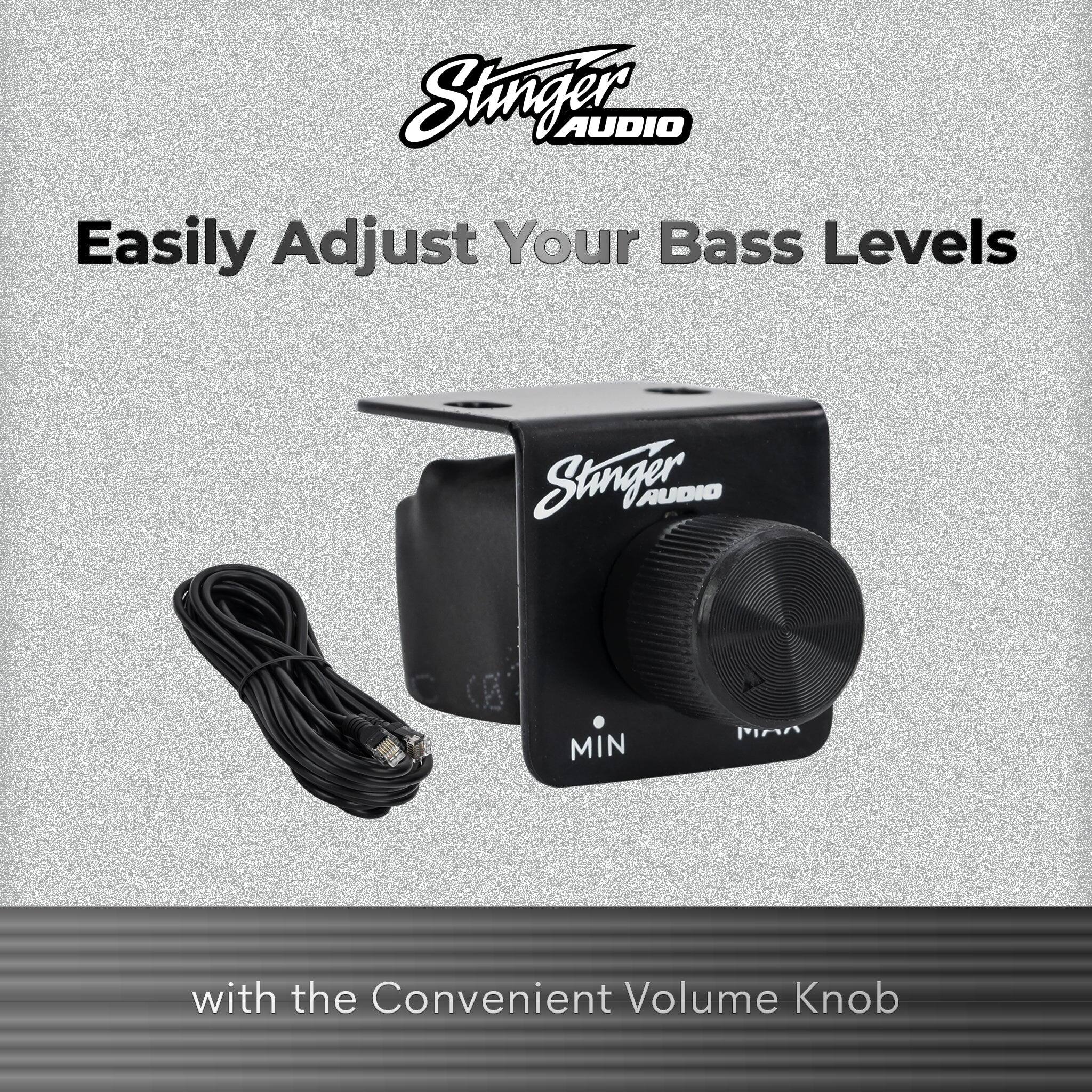 Stinger AUDIO Easily Adjust Your Bass Levels with the Convenient Volume Knob