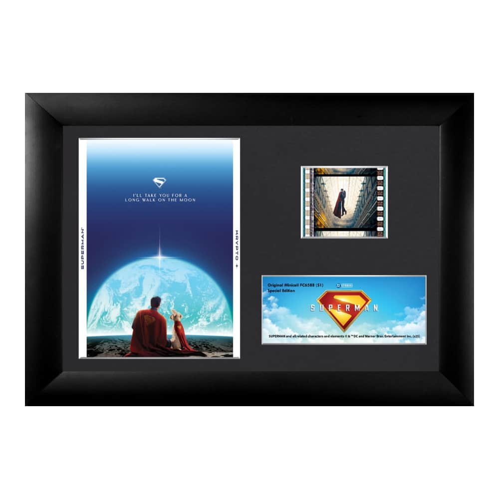 Trend Setters - Superman (2025) (Superman and Krypto) Minicell FilmCells™ Framed Desktop Presentation - Multicolor