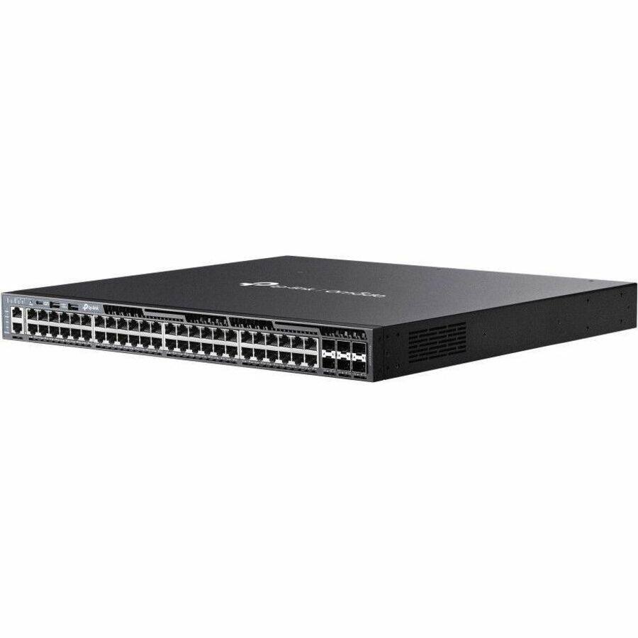 Alt View 1. TP-Link - Omada Omada 48-Port Gigabit Stackable L3 Managed PoE+ Switch with 6 10G Slots - 48 Ports - Manageable - Gigabit - Unknown.