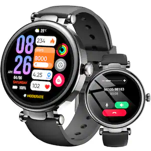 TOZO - Smart Watch for Men Women, AMOLED Screen, 10-Day Battery, 100+ Sport Mode, Health/Sleep, Calls/Text, 3ATM, iOS/Android - Black - (2026)